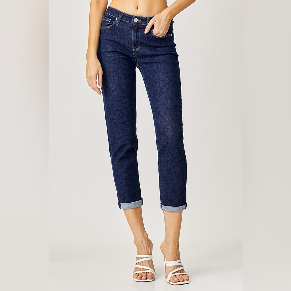 RISEN JEANS MID RISE TAPERED JEANS #1058